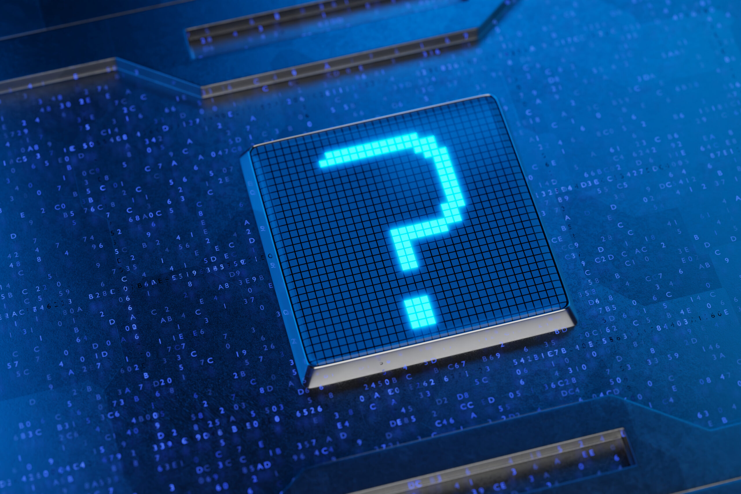 question mark monochrome screen faq concept question mark metal surface d render scaled